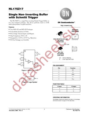 NL17SZ17XV5T2 datasheet  